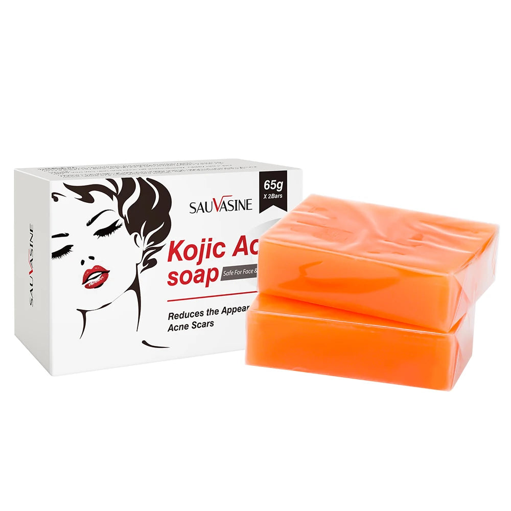 2Pcs Handmade Kojic Acid Soap – Mild Brightening Exfoliator