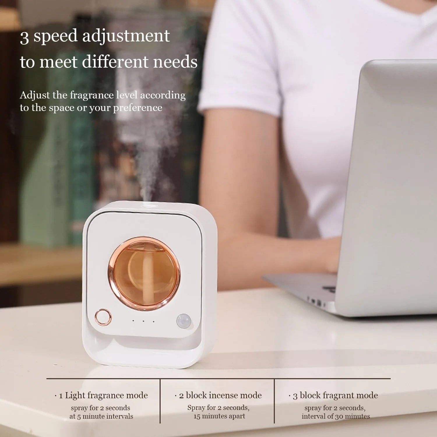 Automatic Aromatherapy Humidifier – Digital Display & LED Lights