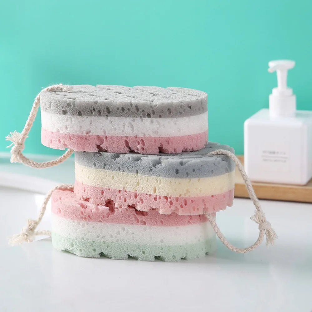 3-Layer Exfoliating Bath Sponge Towel – Deep Cleaning Body Scrubber
