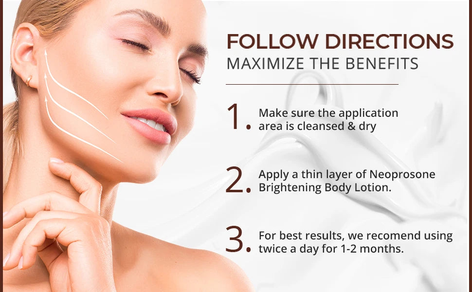 500ml Whitening Body Lotion – AHA + Vitamin C & E Brightening Cream