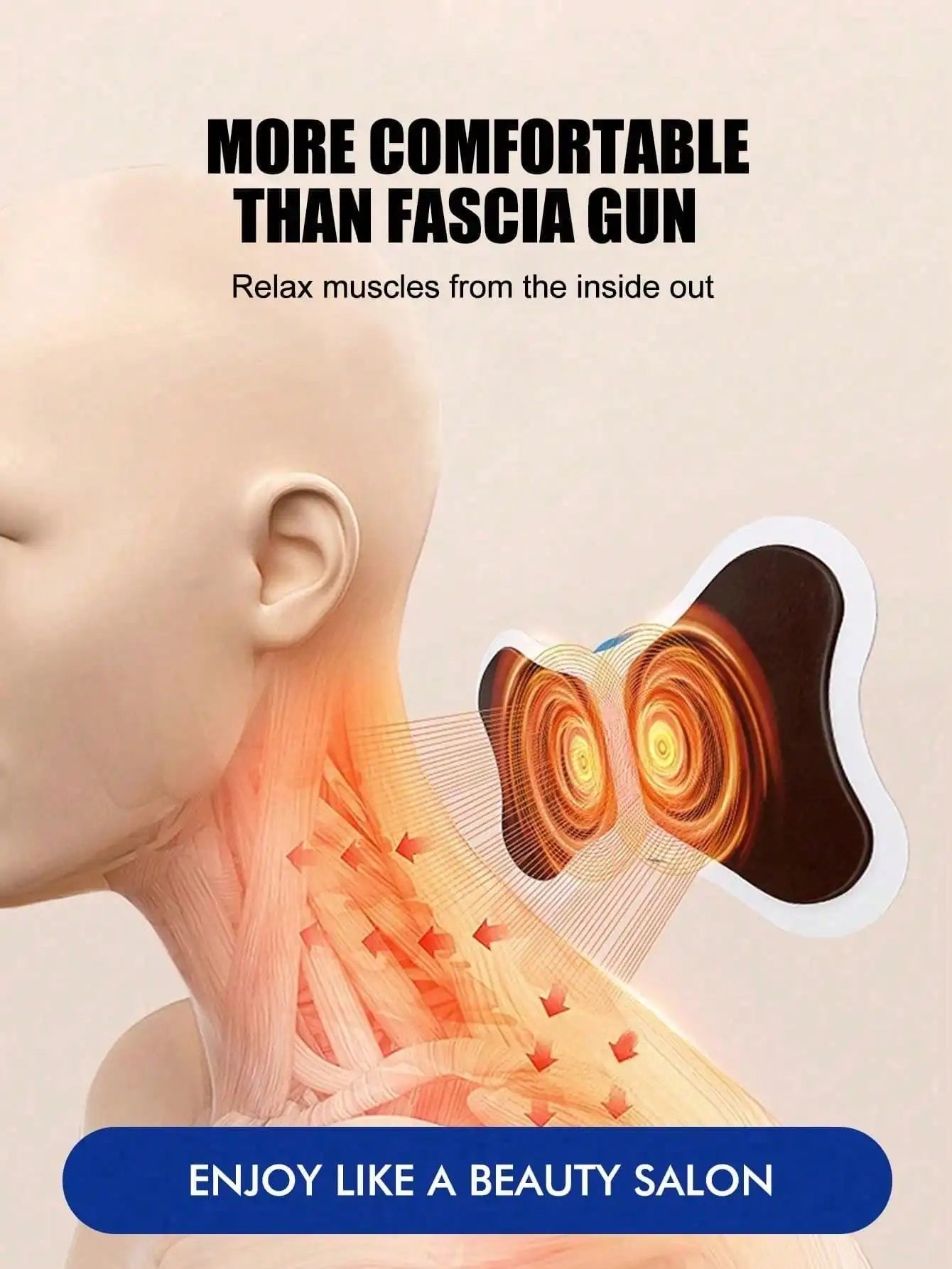 Mini Cervical Patch Massager – Portable, Multi-Mode with Remote Control