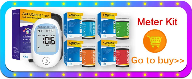 4-in-1 Test Strips for PM800 – Blood Glucose, Ketone, Hemoglobin & Uric Acid