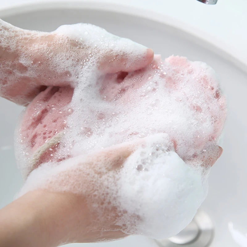 3-Layer Exfoliating Bath Sponge Towel – Deep Cleaning Body Scrubber