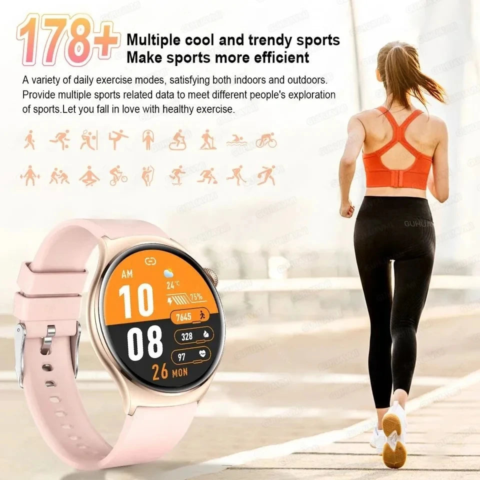 2024 NFC Smartwatch for Women – 466x466 GPS Fitness Tracker