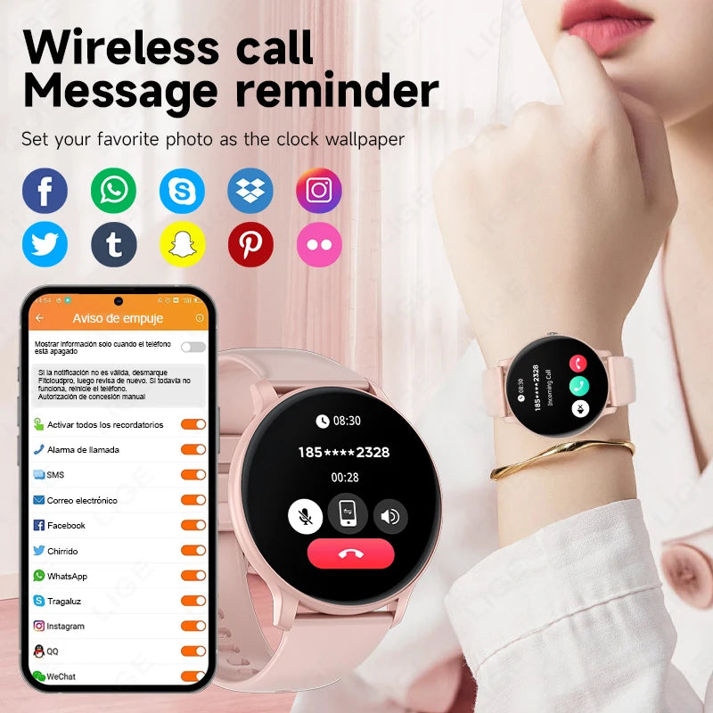 2025 Smartwatch for Women & Men – Bluetooth Call & Fitness Tracker