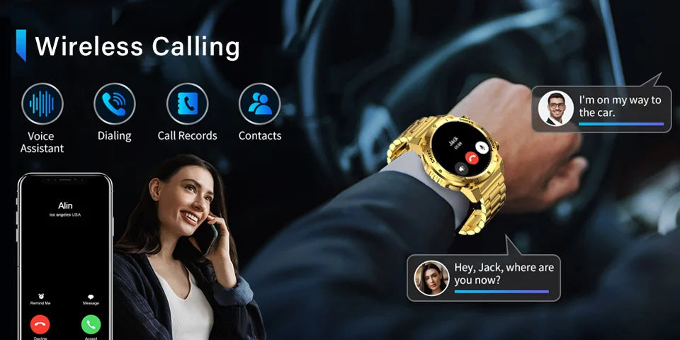 Men’s Fitness Smartwatch – Health Monitor with 1.46" HD Display