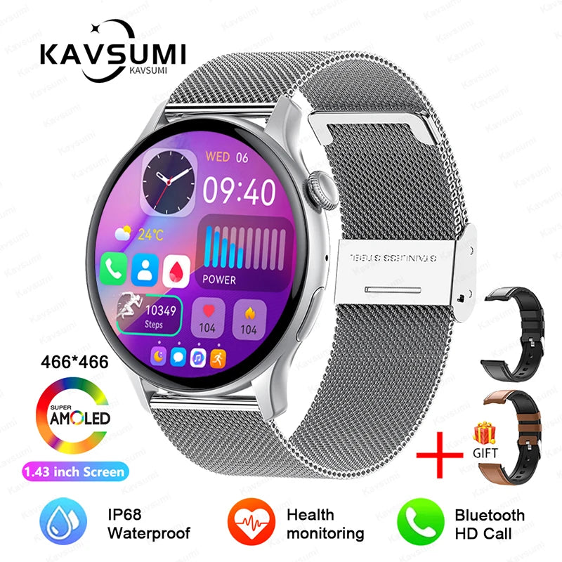 2024 NFC Smartwatch for Women – 466x466 GPS Fitness Tracker
