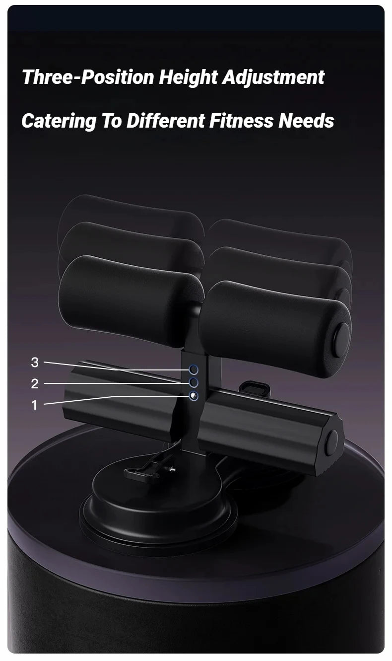 Adjustable Sit-Up Bar with Suction Cups – Ankle Support for Home Workouts