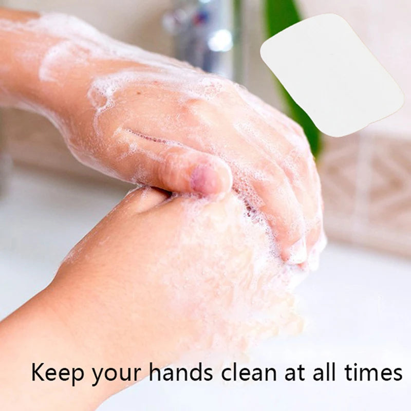 Portable Soap Paper Sheets – 40/60/100pcs Scented Foaming Hand Wash