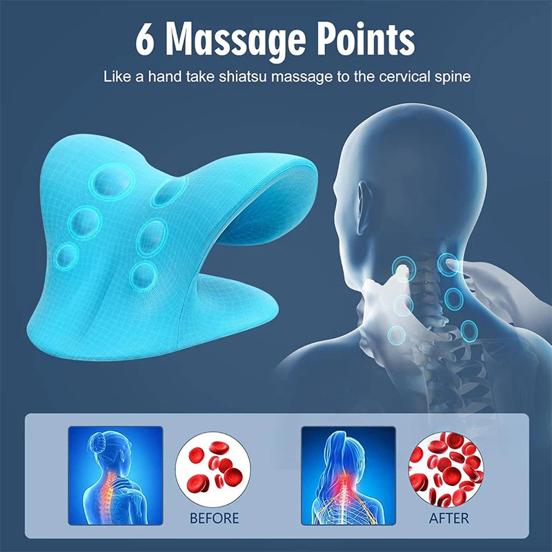Cervical Shiatsu Massage Pillow – U-Shaped Neck & Shoulder Relaxation