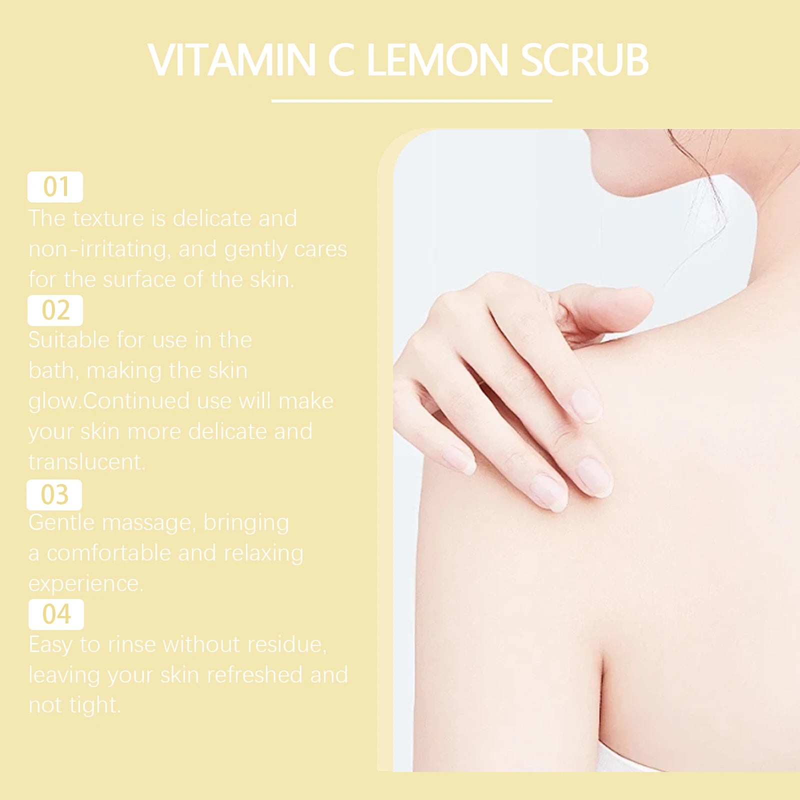 Lemon Exfoliating Sugar Scrub – Moisturizing Body Cleanser