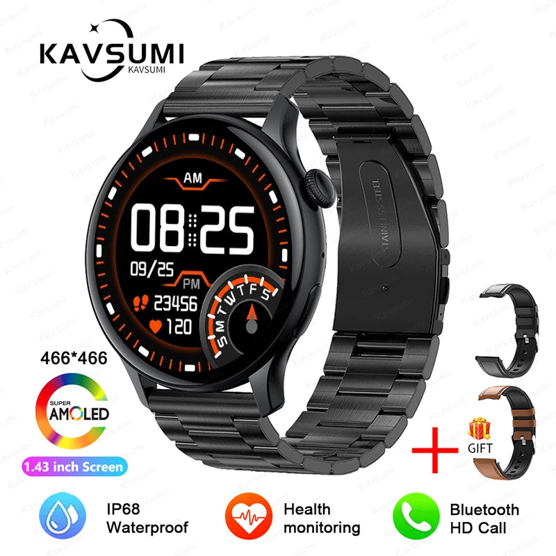2024 NFC Smartwatch for Women – 466x466 GPS Fitness Tracker