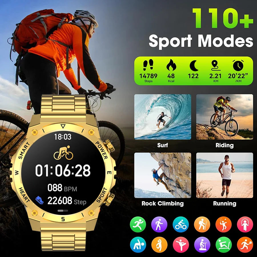 Men’s Fitness Smartwatch – Health Monitor with 1.46" HD Display