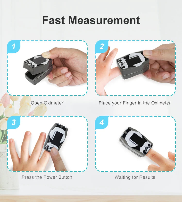 Pediatric Finger Pulse Oximeter – SpO2 & Heart Rate Monitor (OLED Display)