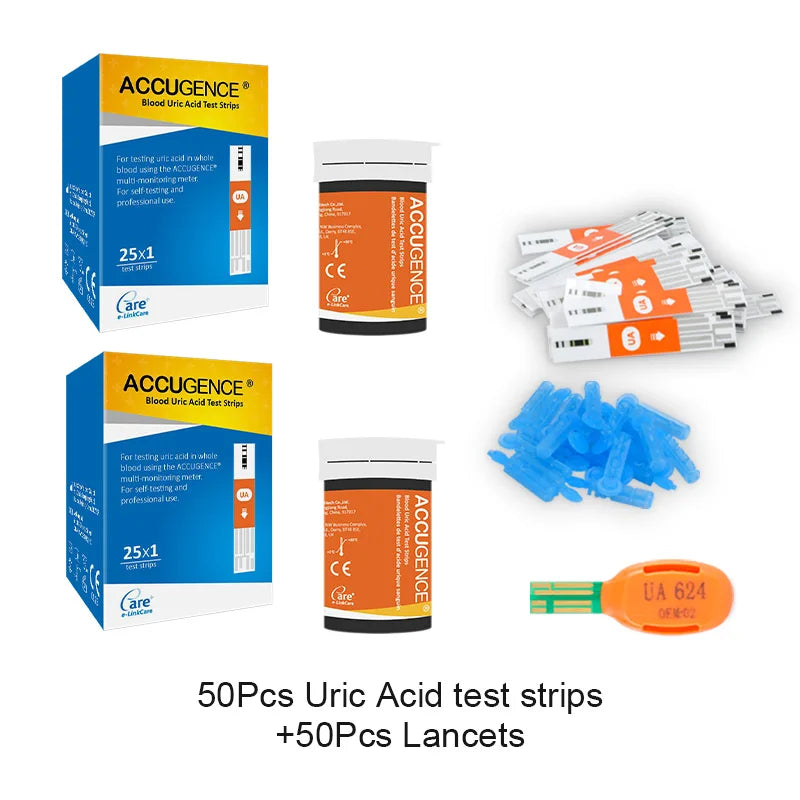 4-in-1 Test Strips for PM800 – Blood Glucose, Ketone, Hemoglobin & Uric Acid