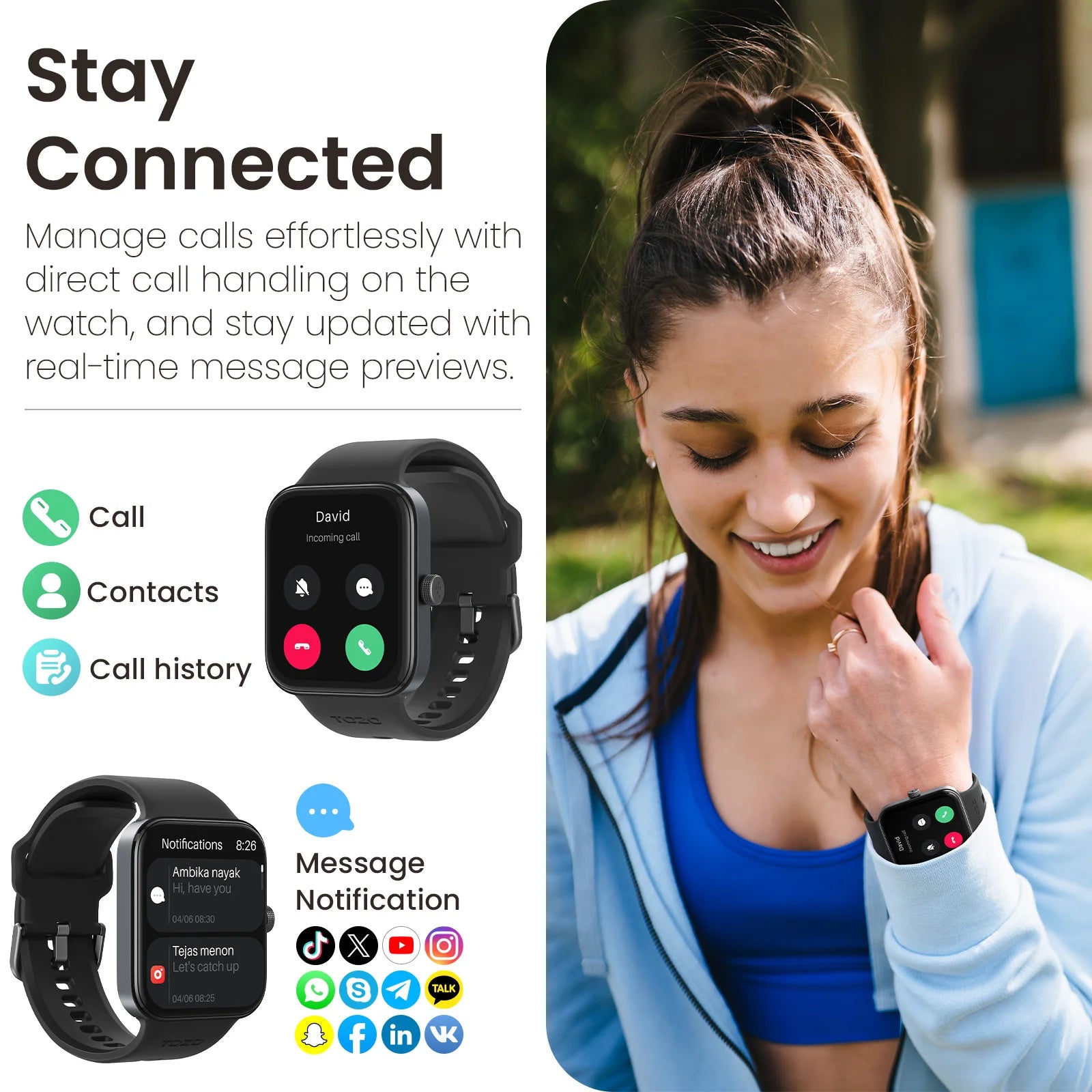TOZO S4 AcuFit Smartwatch – 1.78" AMOLED Fitness & Health Tracker