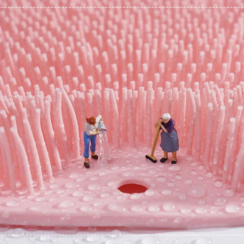 Silicone Foot & Back Scrub Mat – Non-Slip Massage Shower Pad