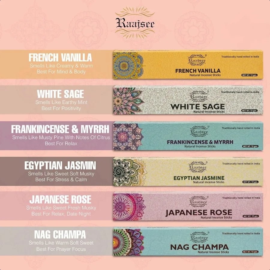180g Organic Incense Sticks – Hand Rolled Aromatherapy Pack