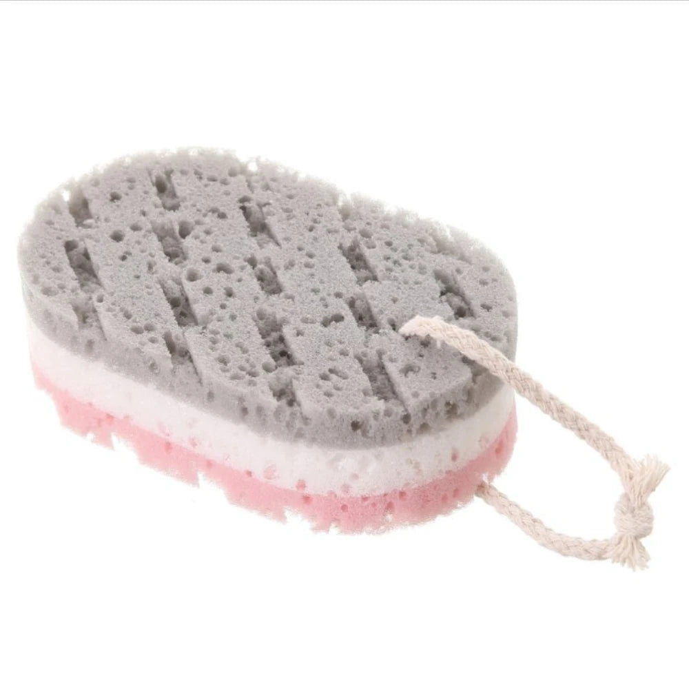3-Layer Exfoliating Bath Sponge Towel – Deep Cleaning Body Scrubber