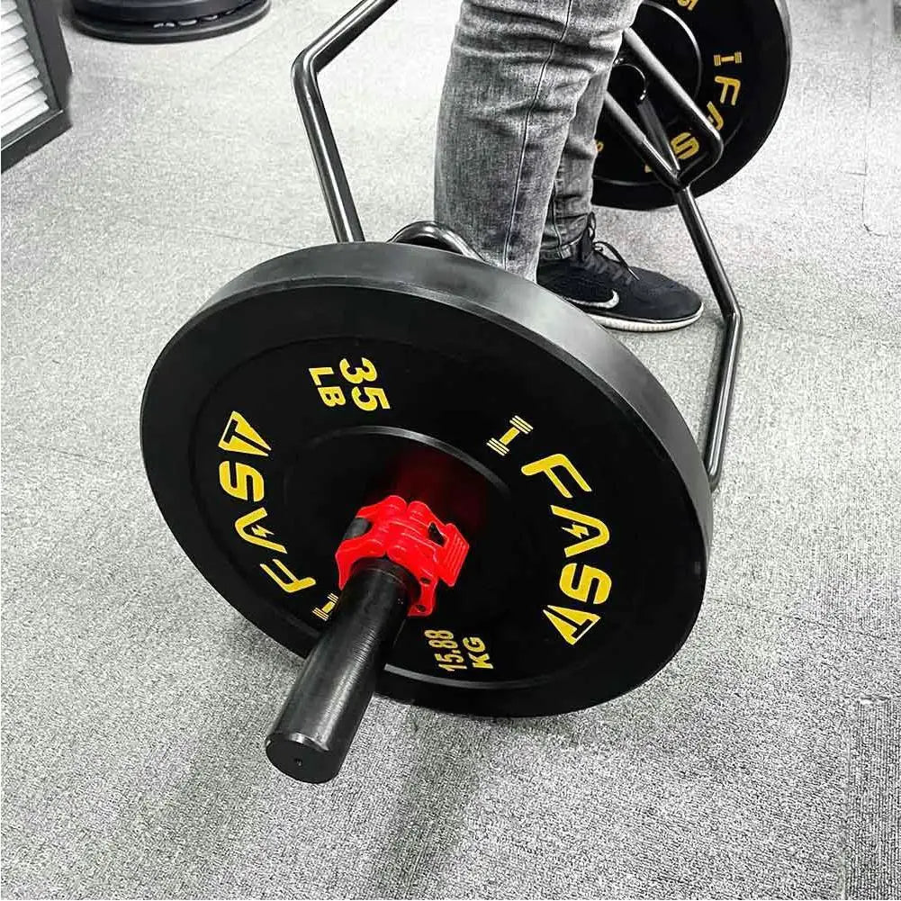 35LB Rubber Bumper Weight Plates with 2-Inch Steel Insert