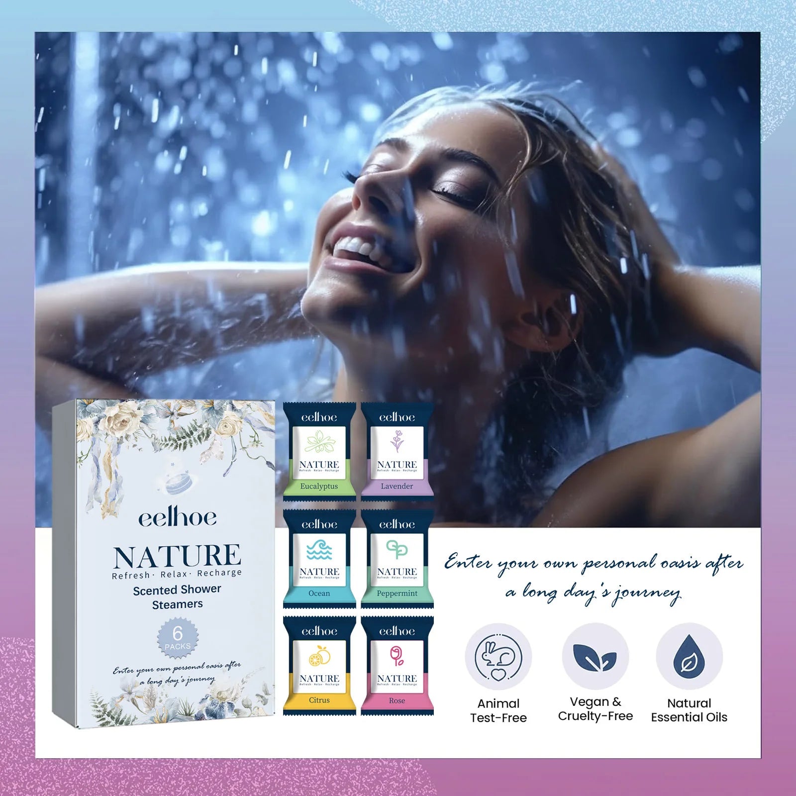 EELHOE Shower Steamers – Aromatherapy Stress Relief Tablets