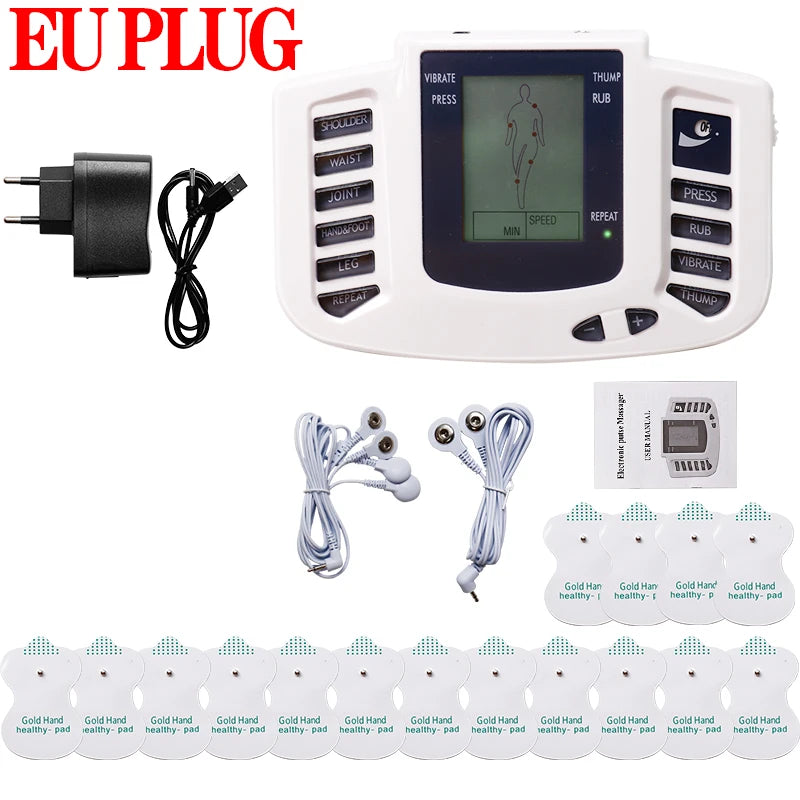 EMS TENS Muscle Stimulator – 16 Pads, 10-Level Pulse Therapy Machine