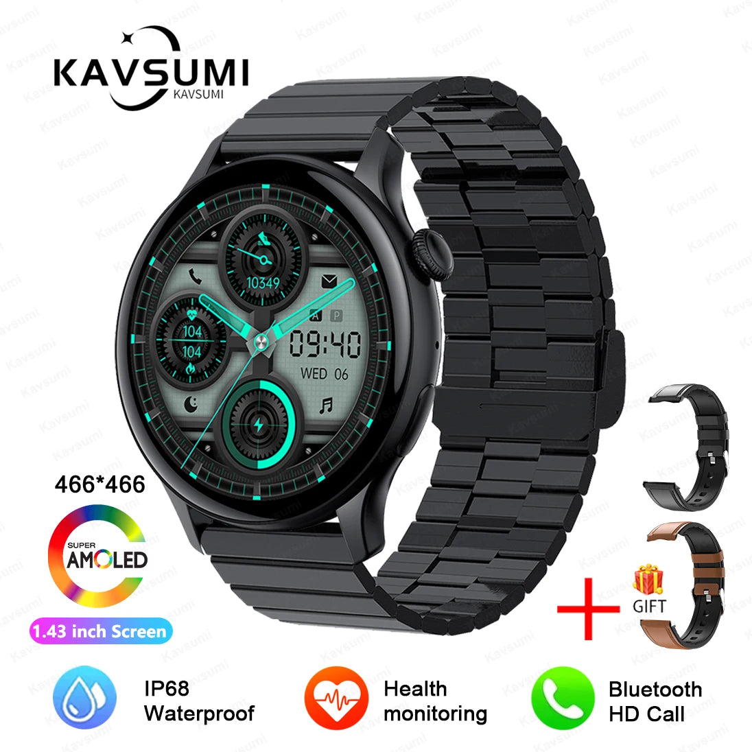 2024 NFC Smartwatch for Women – 466x466 GPS Fitness Tracker