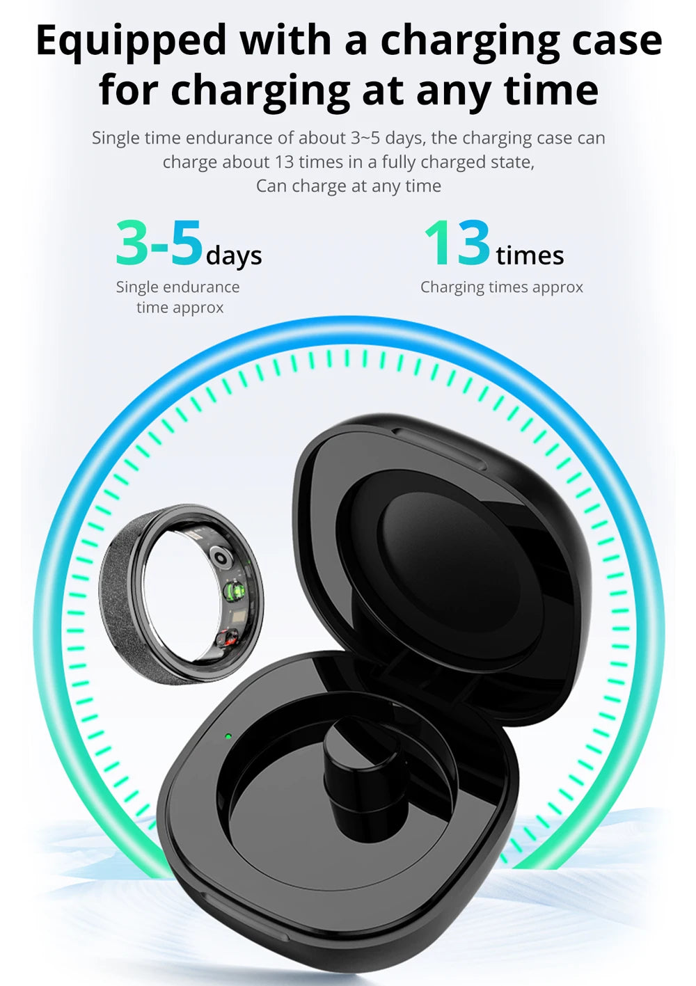 COLMI R10 Smart Ring – Health Tracker with Charging Case