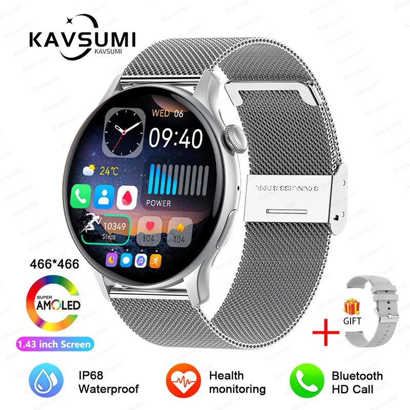 2024 NFC Smartwatch for Women – 466x466 GPS Fitness Tracker