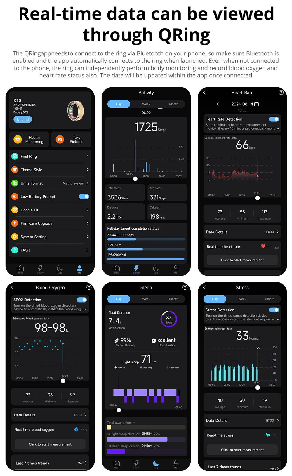 COLMI R10 Smart Ring – Health Tracker with Charging Case