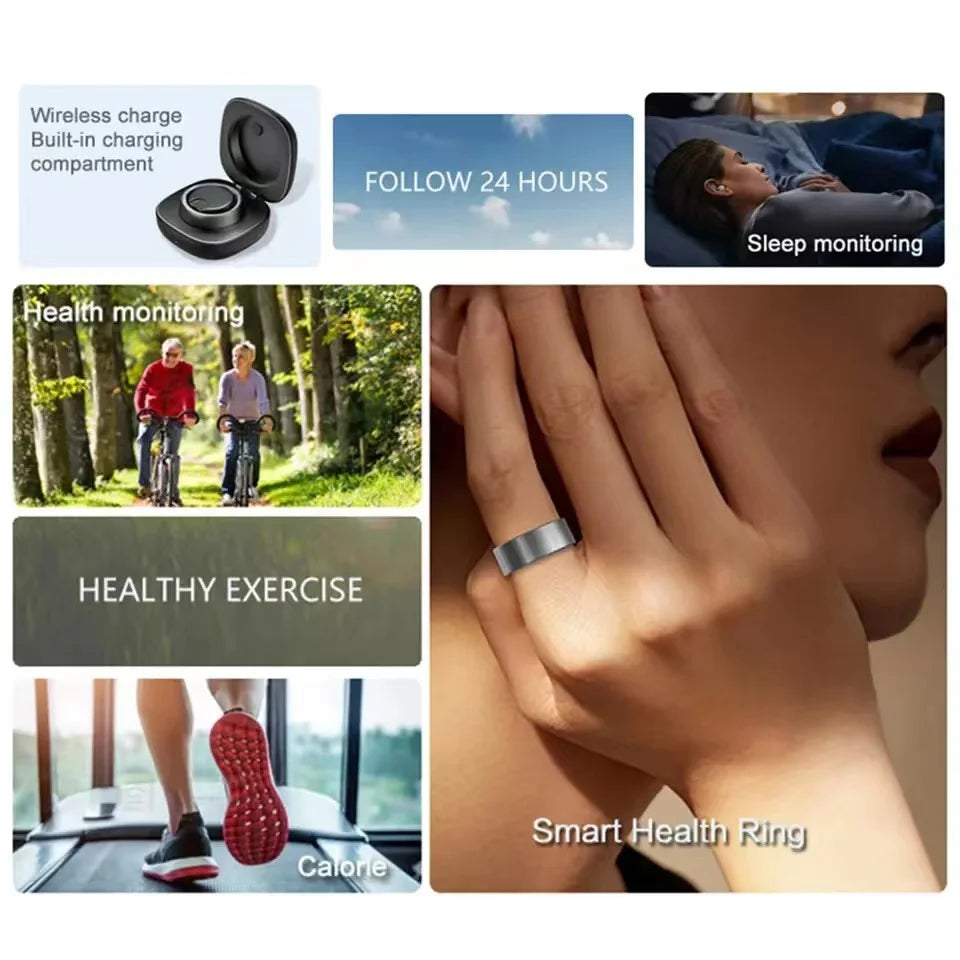 Smart Ring SR200 – Health Tracker for Heart Rate, SpO₂ & Temperature