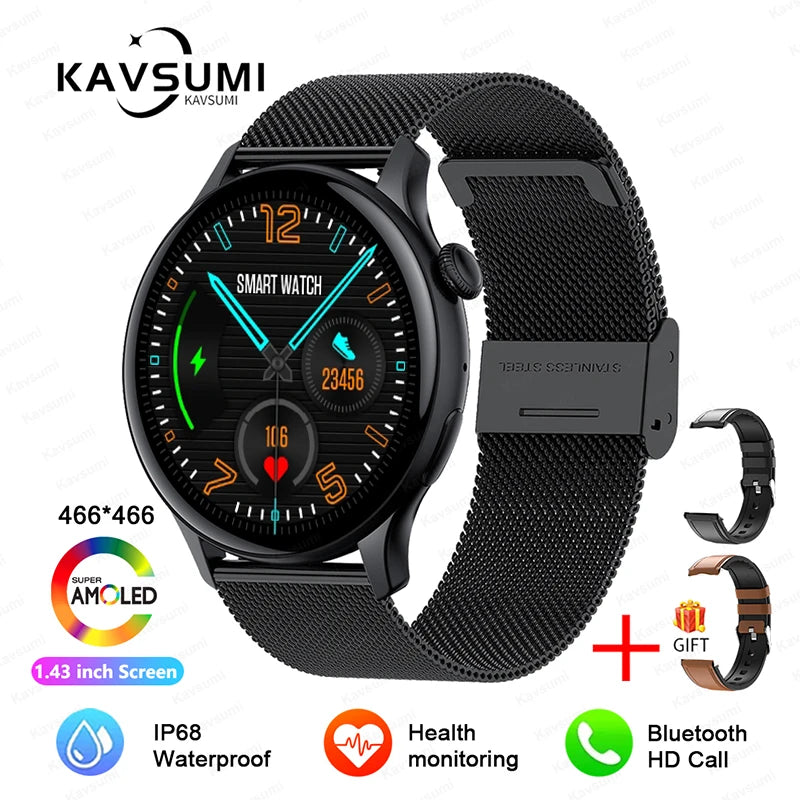 2024 NFC Smartwatch for Women – 466x466 GPS Fitness Tracker