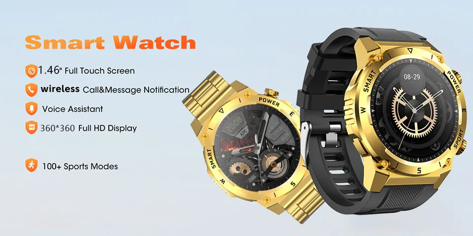 Men’s Fitness Smartwatch – Health Monitor with 1.46" HD Display