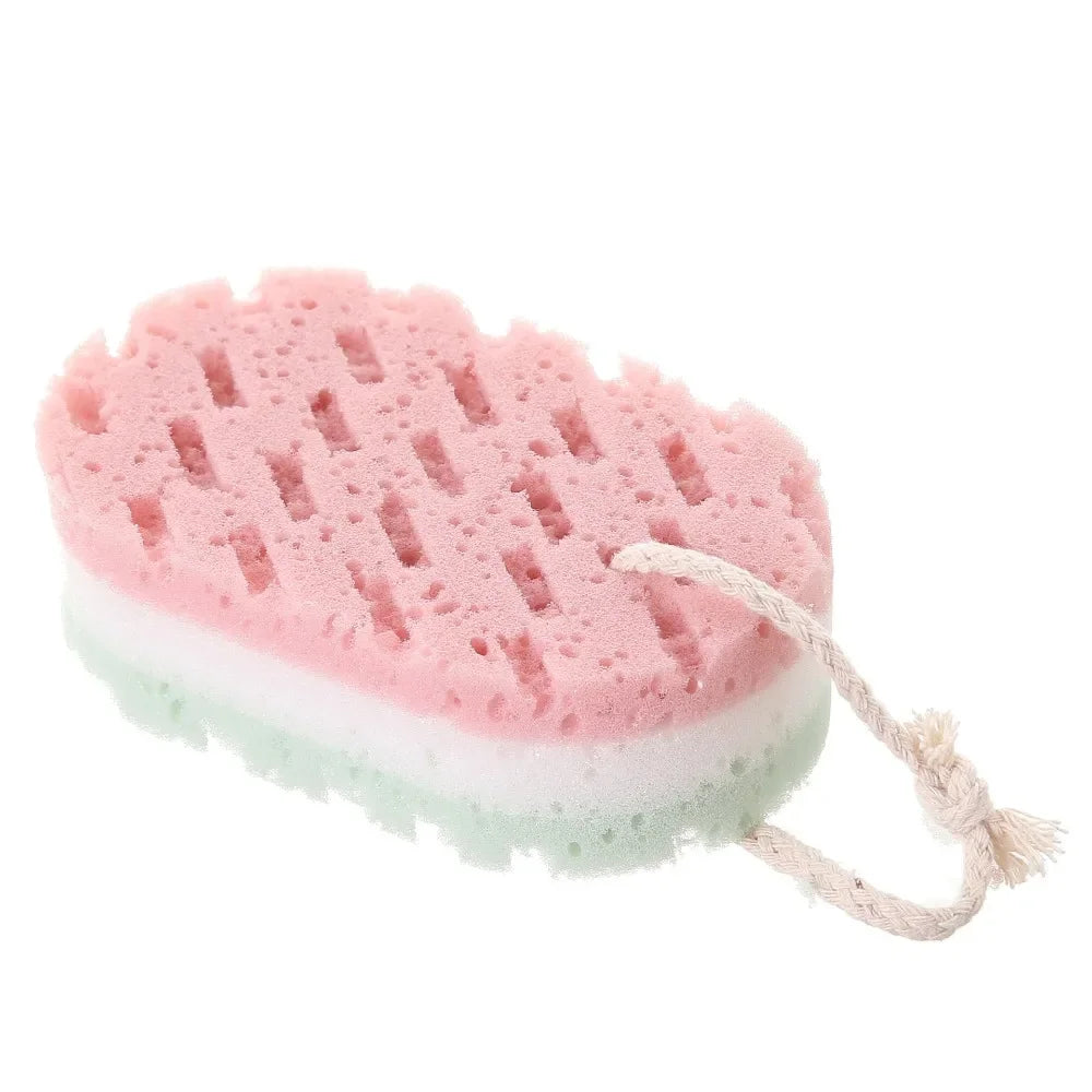 3-Layer Exfoliating Bath Sponge Towel – Deep Cleaning Body Scrubber