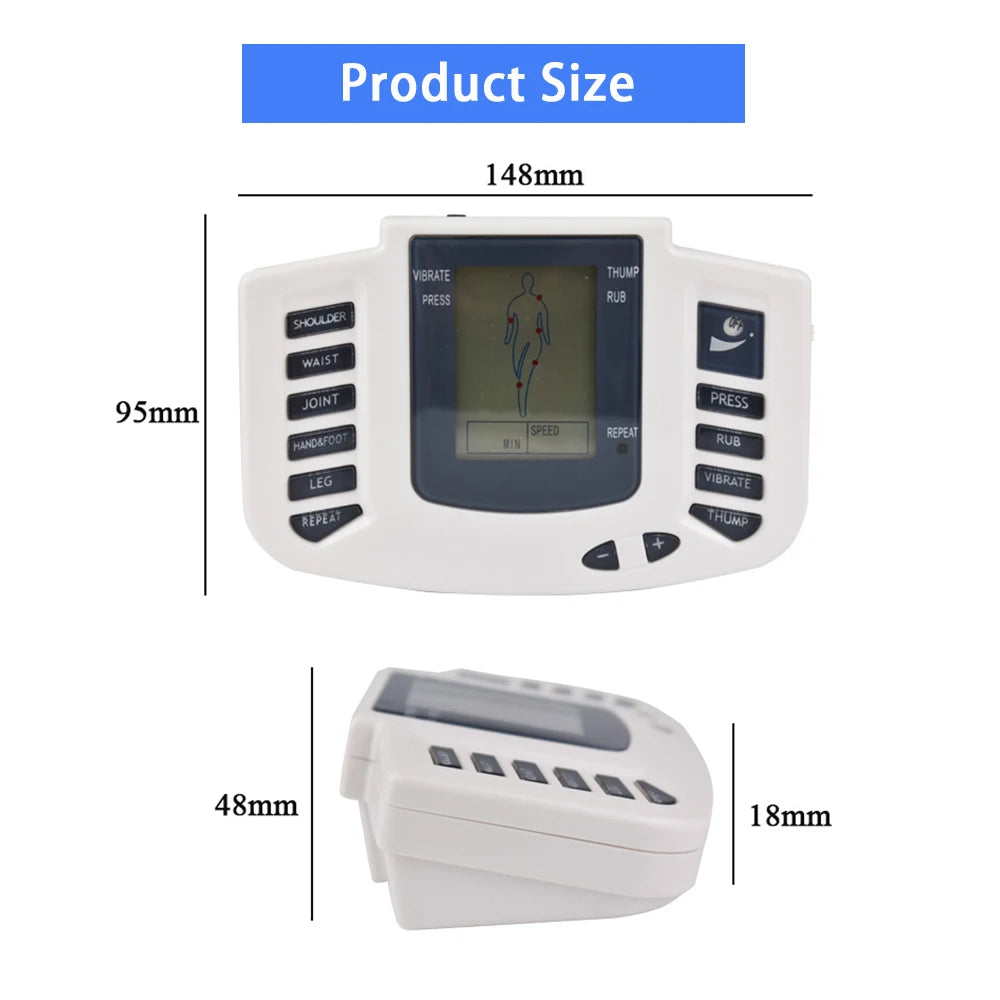 EMS TENS Muscle Stimulator – 16 Pads, 10-Level Pulse Therapy Machine