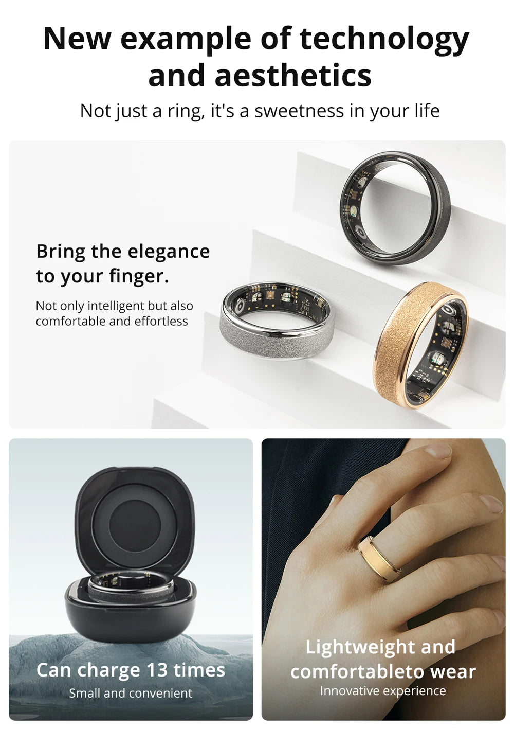 COLMI R10 Smart Ring – Health Tracker with Charging Case