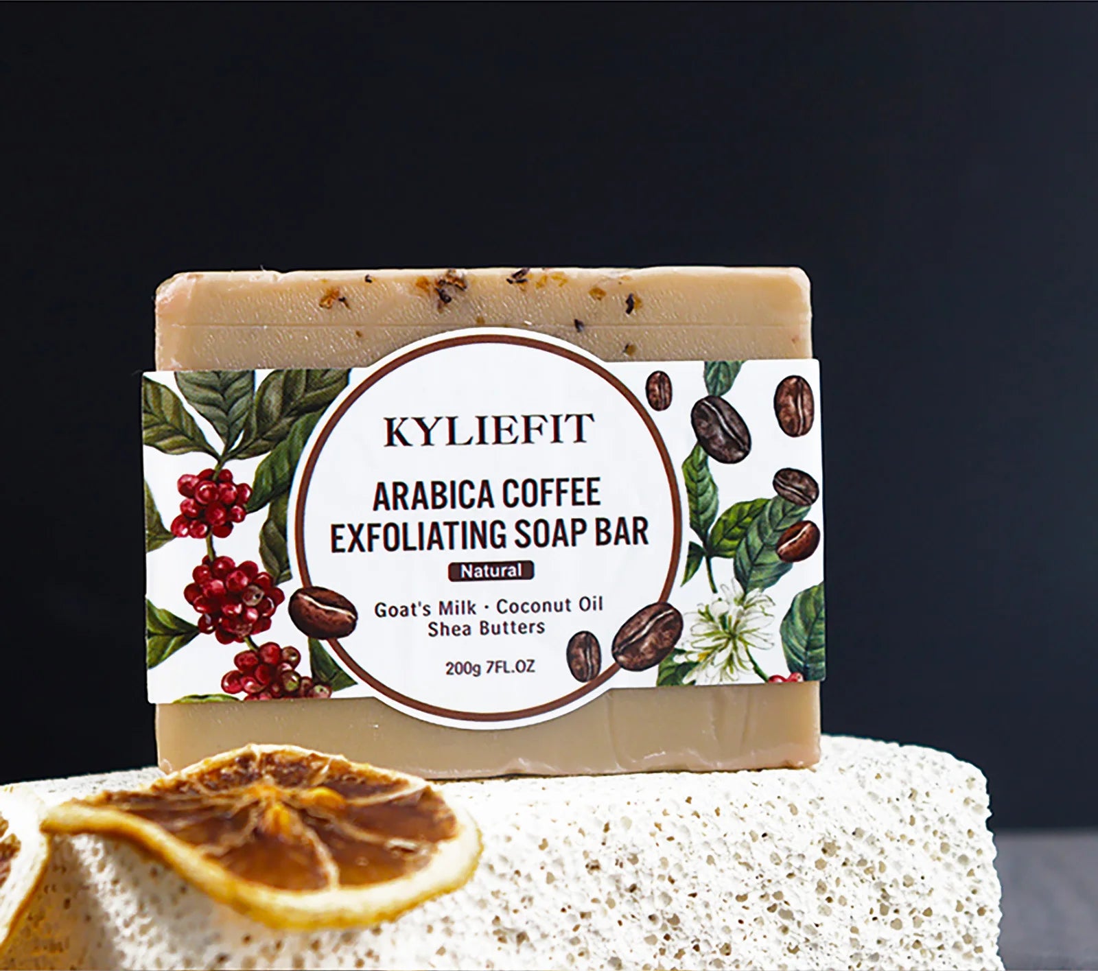 KYLIEFIT Arabica Coffee Exfoliating Soap Bar – Deep Clean & Moisturize