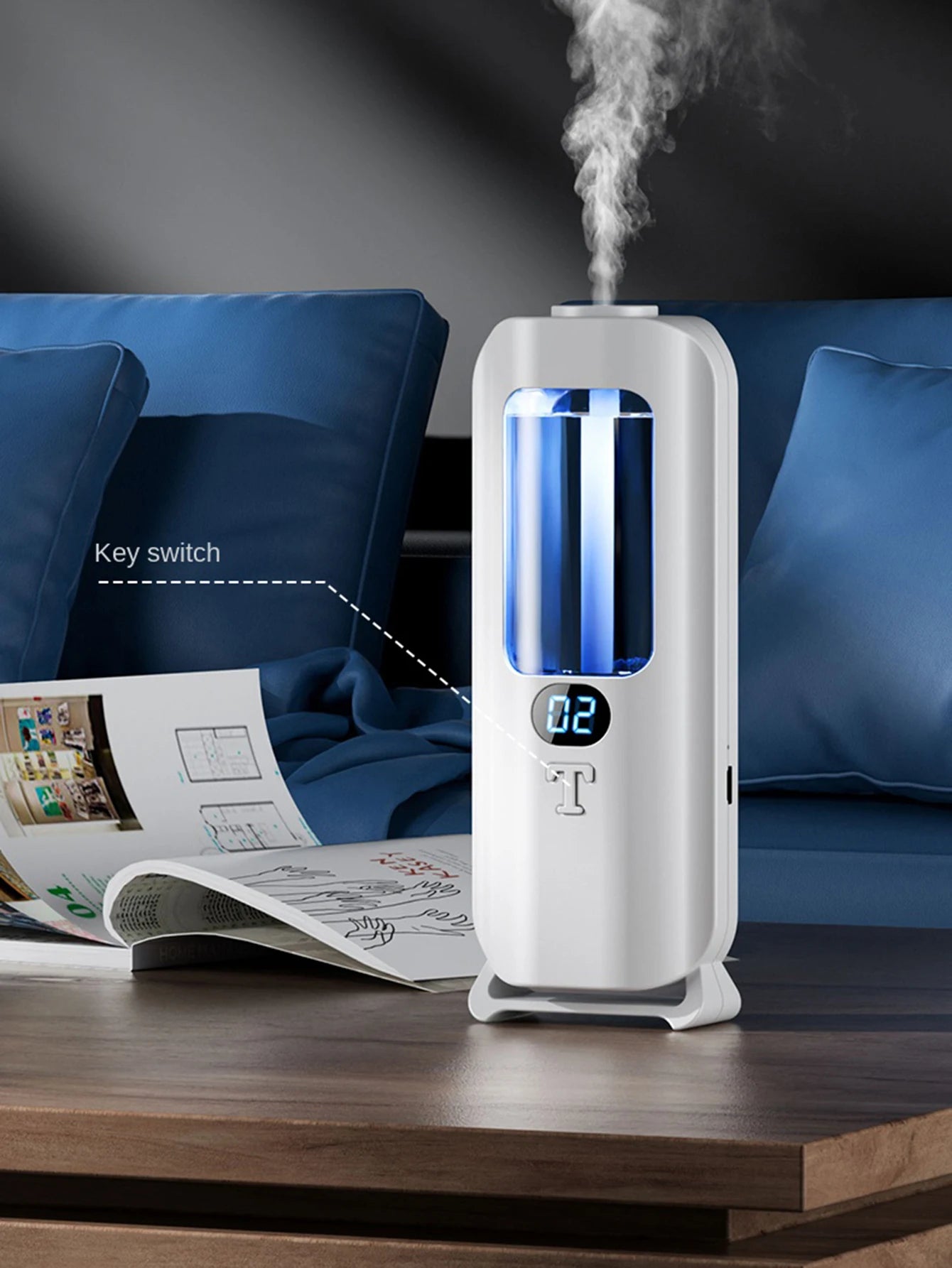 Automatic Aromatherapy Humidifier – Digital Display & LED Lights