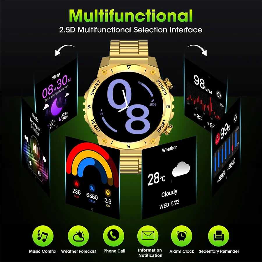 Men’s Fitness Smartwatch – Health Monitor with 1.46" HD Display