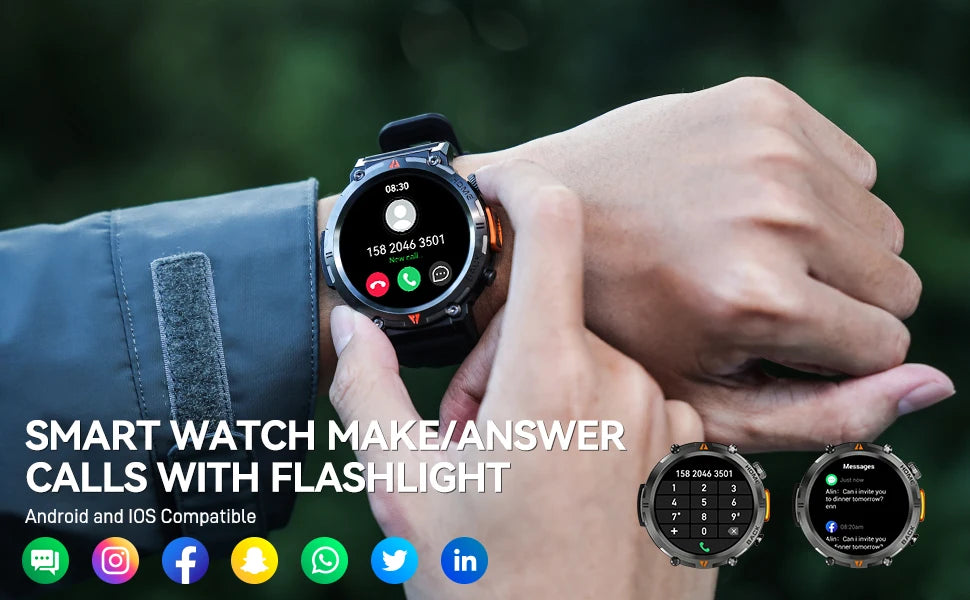 EIGIIS KE3 Smartwatch – Bluetooth Call & Health Monitor (2024 Model)