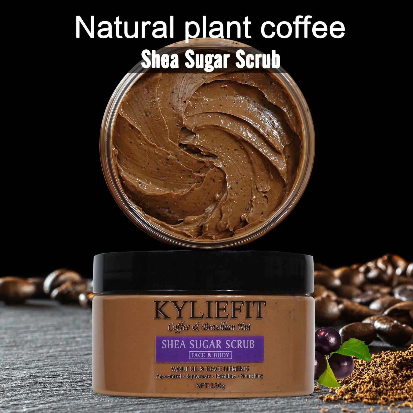 KYLIEFIT Arabica Coffee Exfoliating Soap Bar – Deep Clean & Moisturize