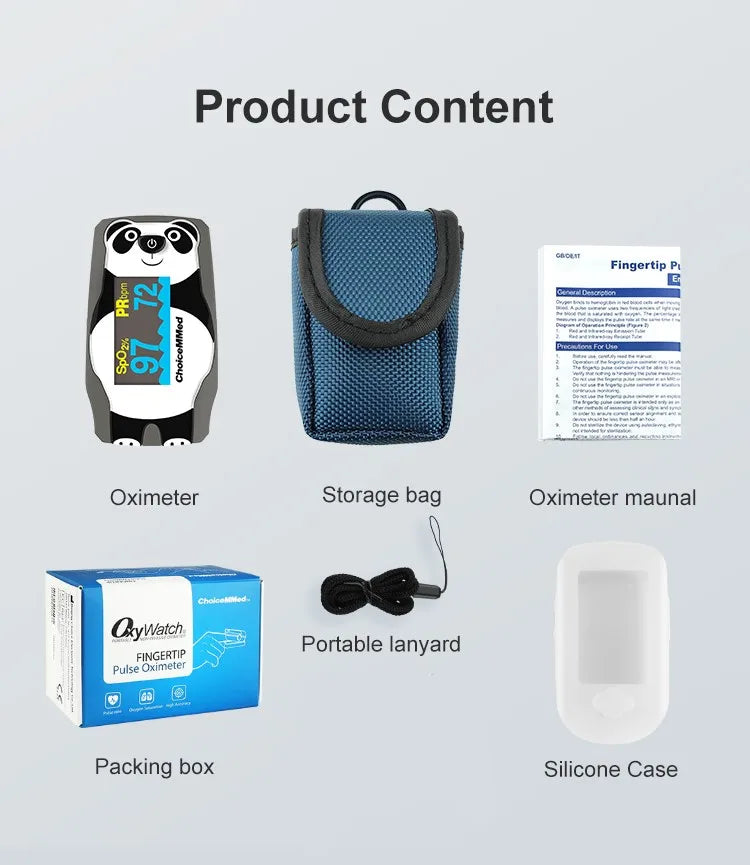 Pediatric Finger Pulse Oximeter – SpO2 & Heart Rate Monitor (OLED Display)