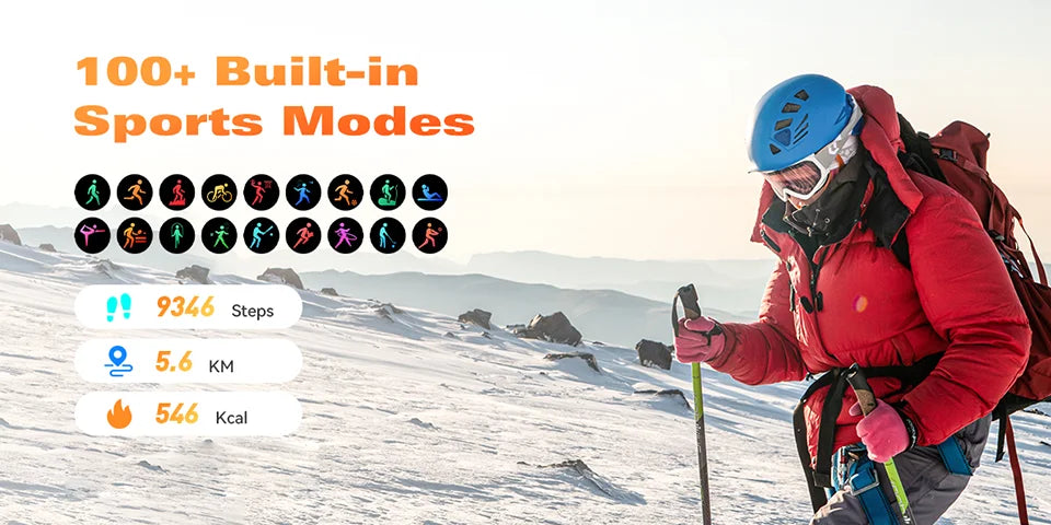 Men’s Fitness Smartwatch – Health Monitor with 1.46" HD Display