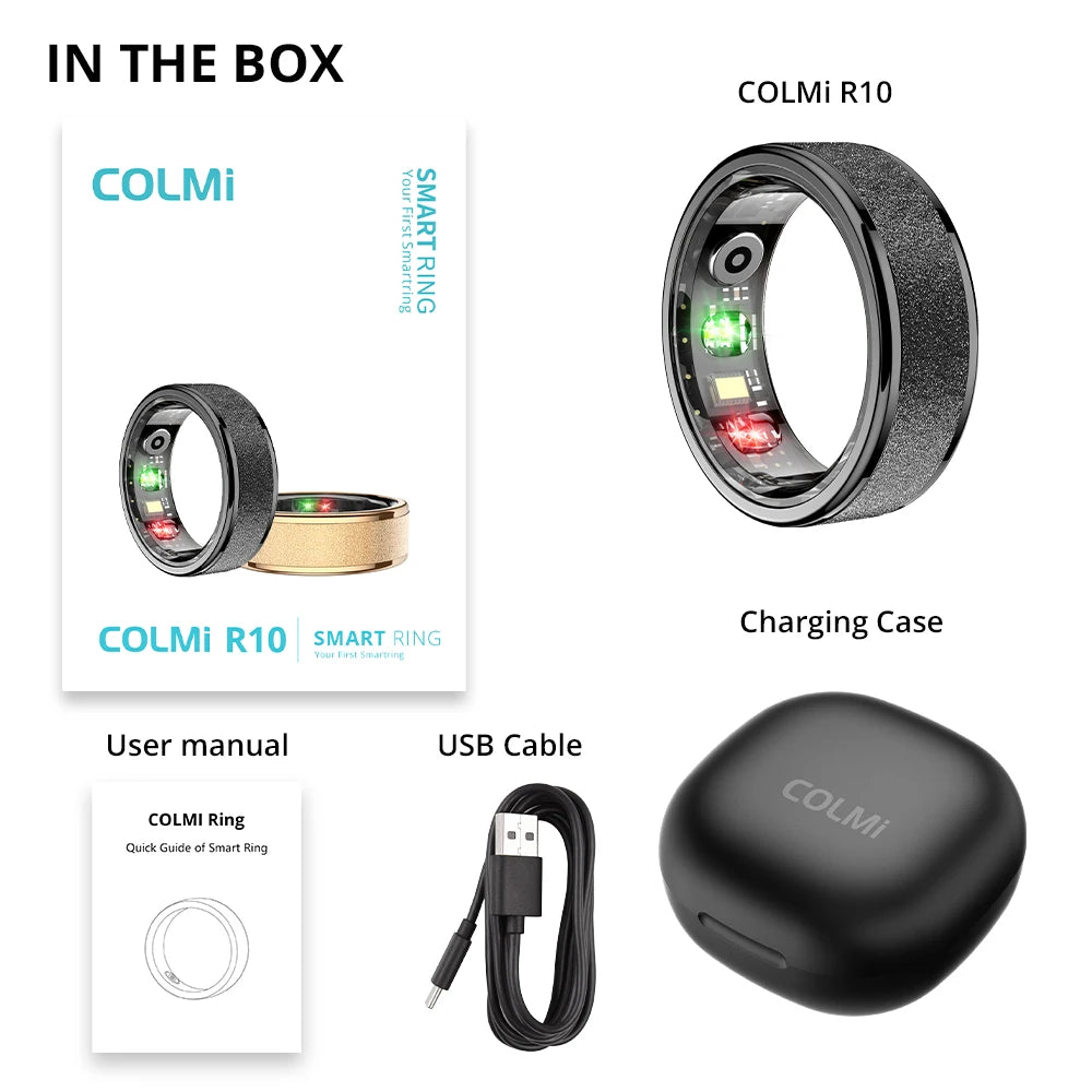 COLMI R10 Smart Ring – Health Tracker with Charging Case