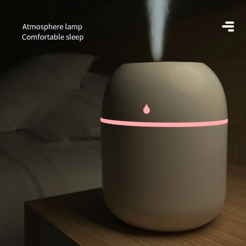 Mini USB Air Humidifier – 220ml Portable Mist & Aroma Diffuser