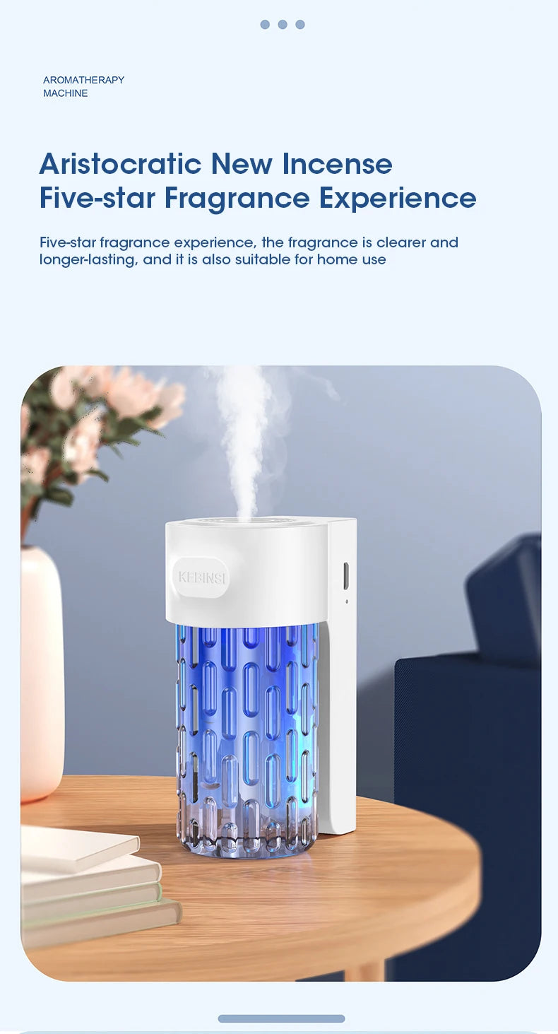 Rechargeable Wall-Mounted Aromatherapy Diffuser – 5-Mode Air Purifier