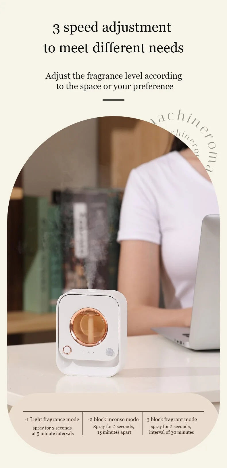 Automatic Aromatherapy Humidifier – Digital Display & LED Lights