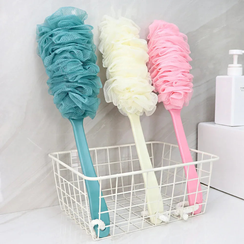 Long Handle Back Brush – Soft Mesh Body Scrubber for Shower