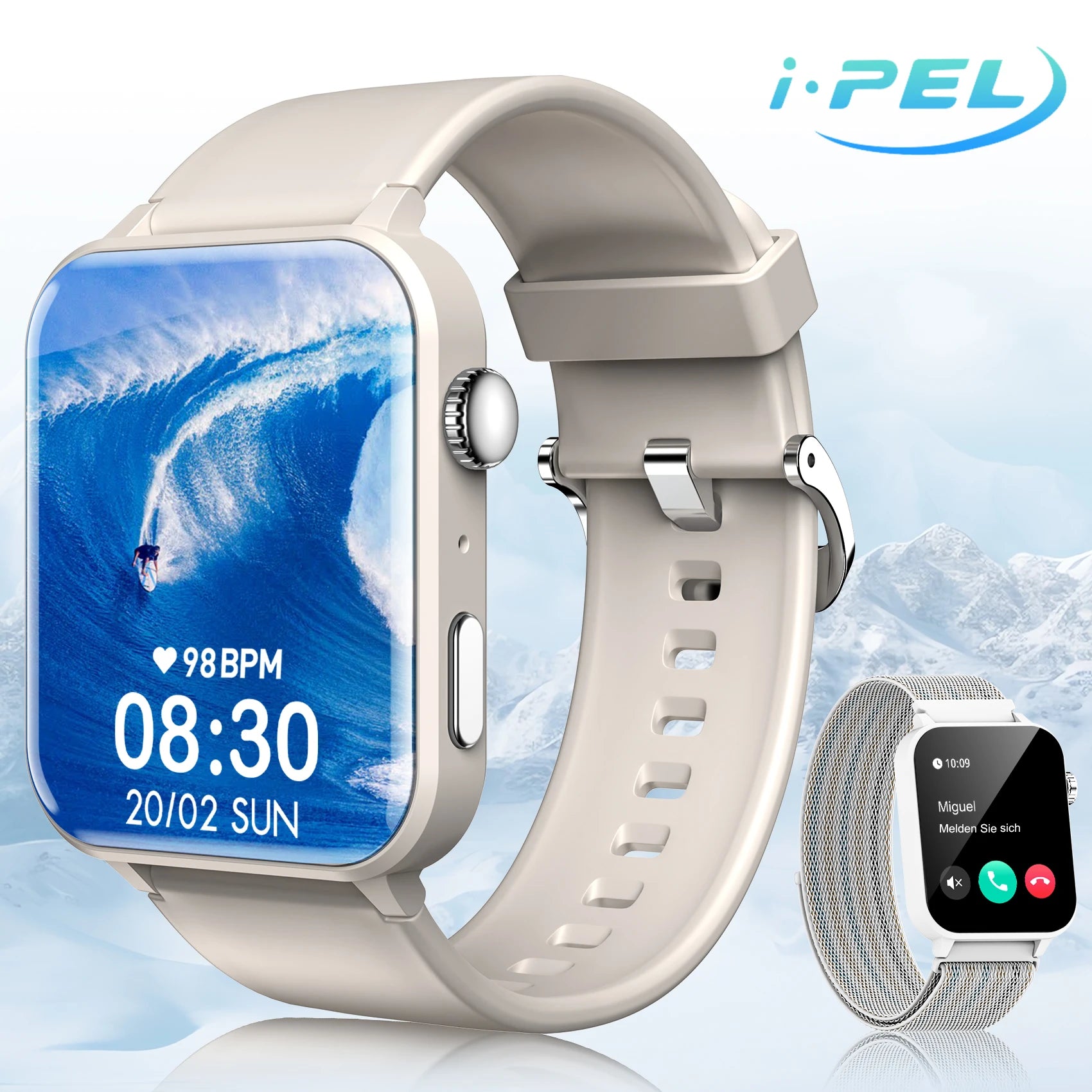 Baolubao 1.85" Smartwatch – Bluetooth Call & Health Monitor for Men