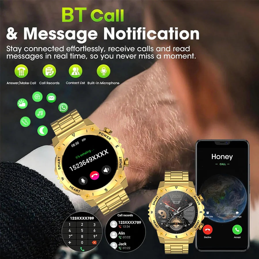 Men’s Fitness Smartwatch – Health Monitor with 1.46" HD Display